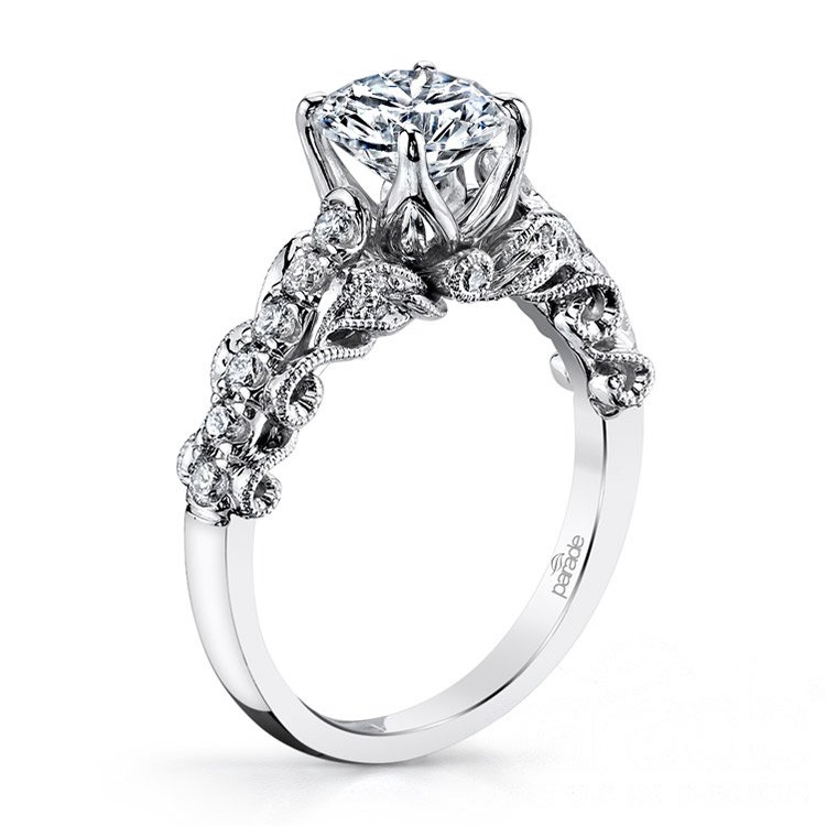 Parade Lyria Bridal R3188 Platinum Diamond Engagement Ring Alternative View 1