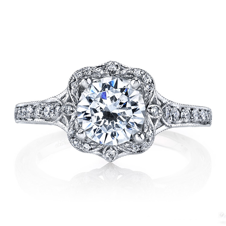 Parade Hera Bridal R3195 Platinum Diamond Engagement Ring Alternative View 1