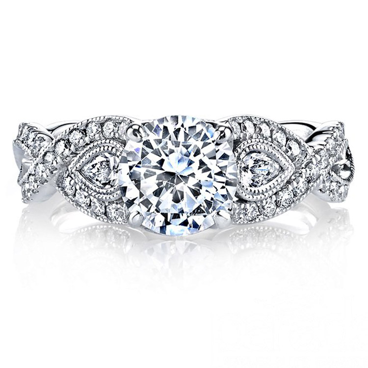 Parade Hemera Bridal Platinum Diamond Engagement Ring R3680 Alternative View 1
