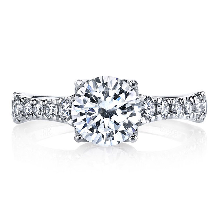 Parade New Classic Platinum Diamond Engagement Ring R3708 Alternative View 2