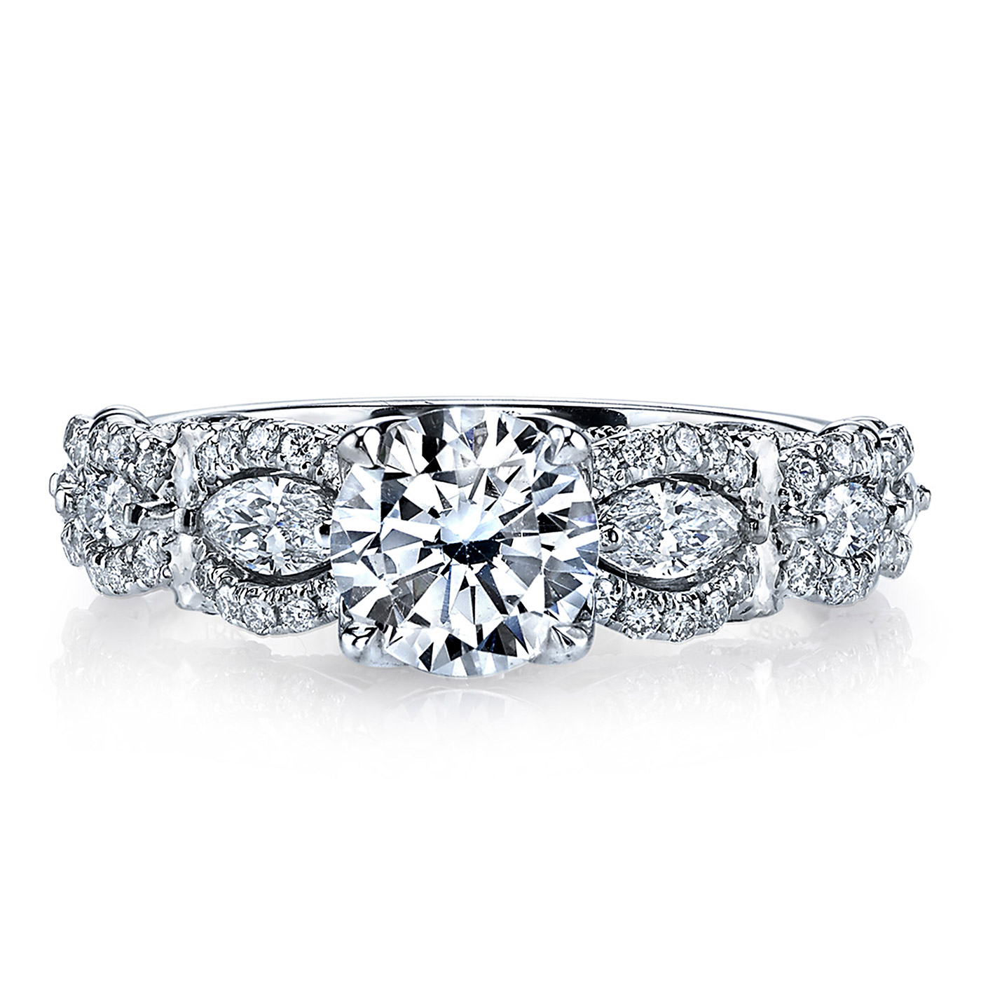 Parade Hemera Bridal R3908 Platinum Diamond Engagement Ring Alternative View 2