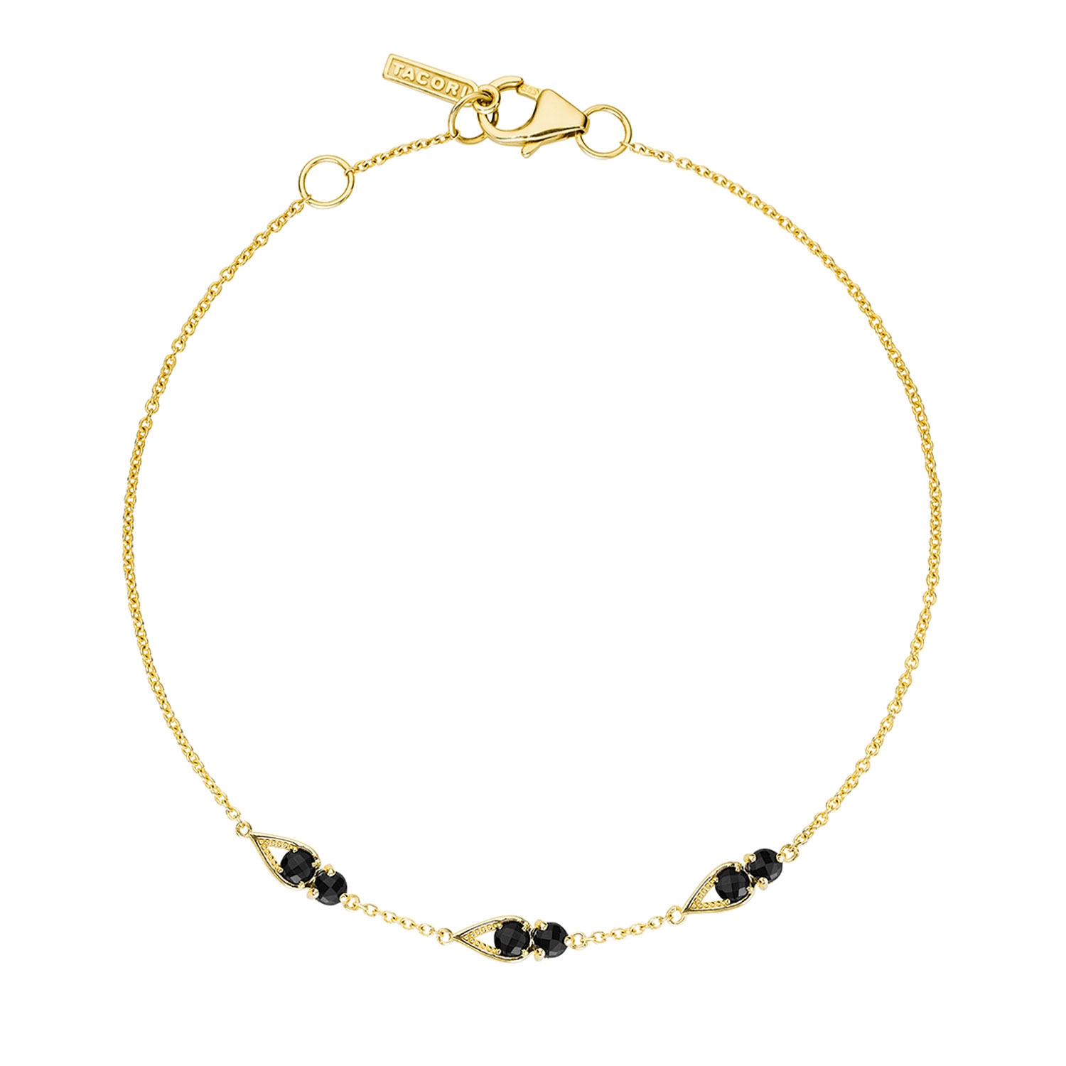 SB23119FY Tacori Petite Open Crescent Bracelet with Black Onyx