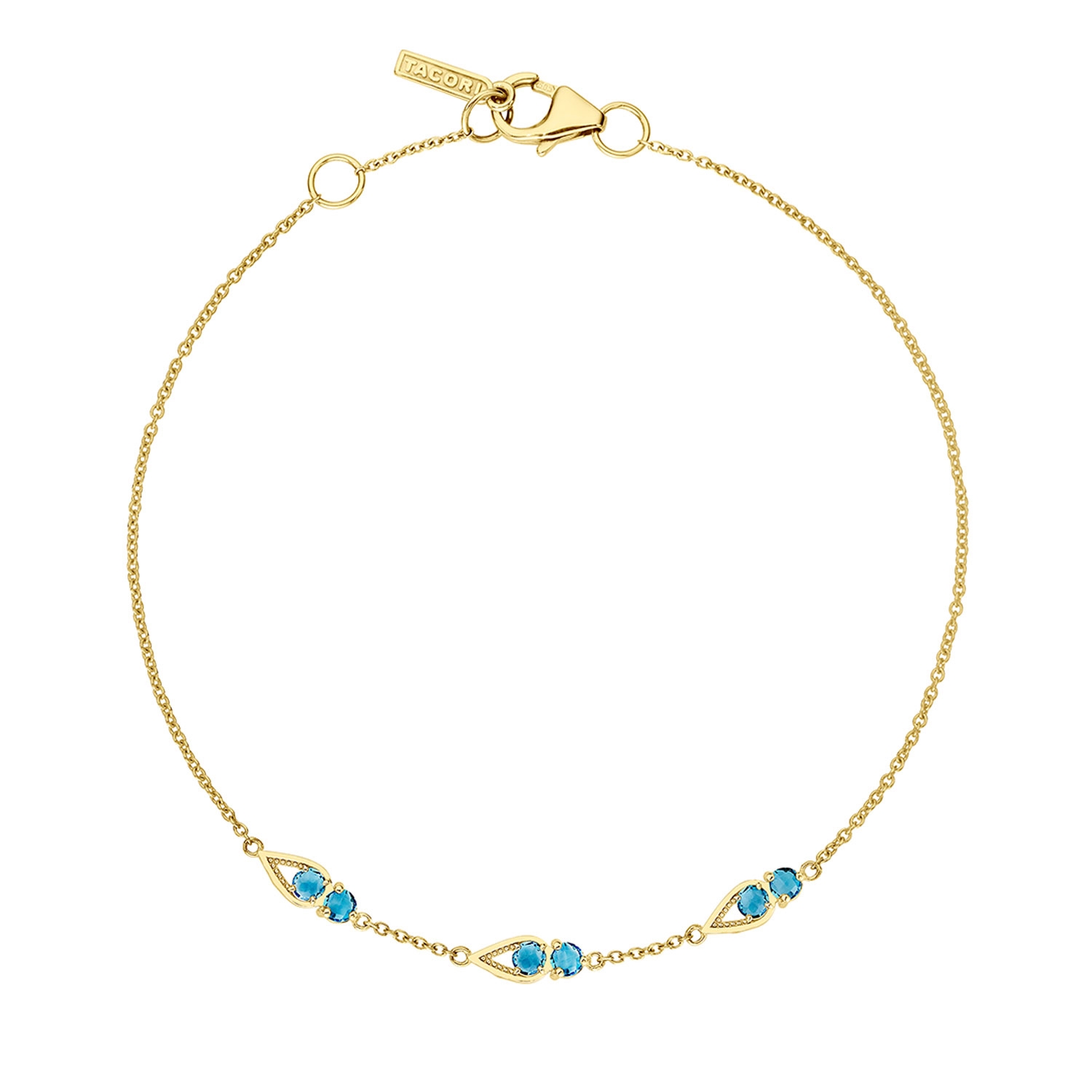 SB23133FY Tacori Petite Open Crescent Bracelet with London Blue Topaz