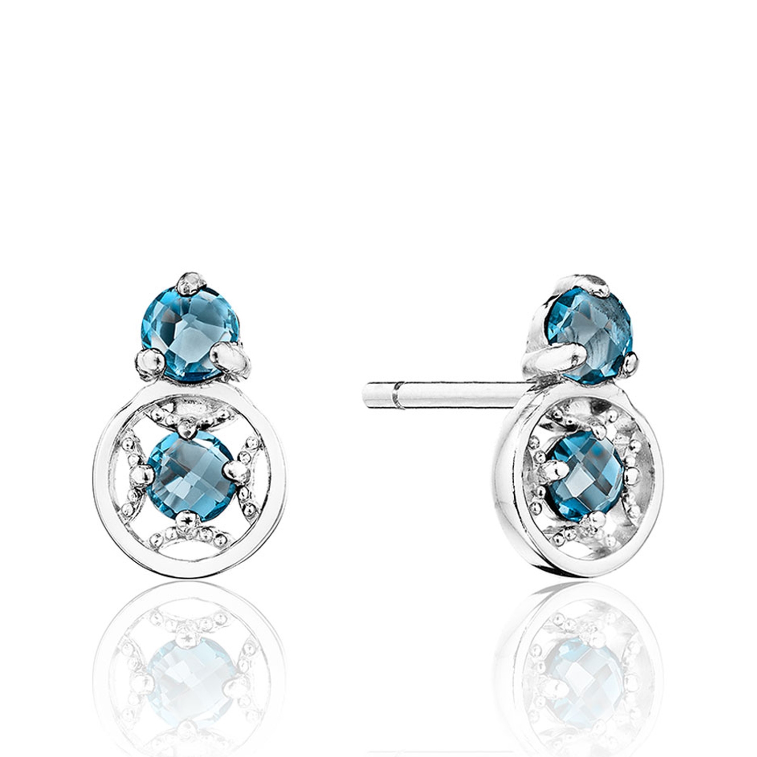 Tacori SE25433 Petite Gemstone Earrings with London Blue Topaz