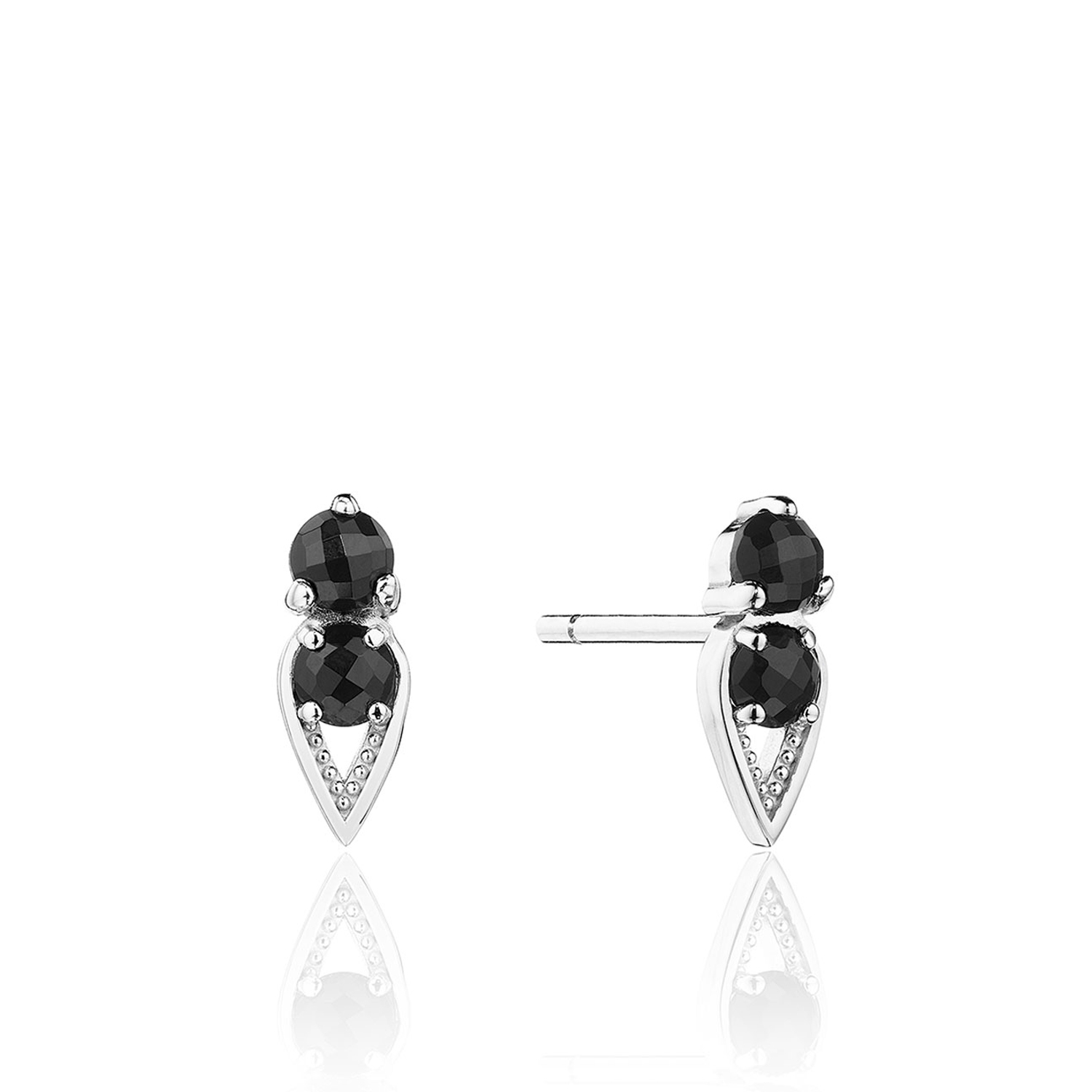 Tacori SE25519 Petite Open Crescent Earrings with Black Onyx