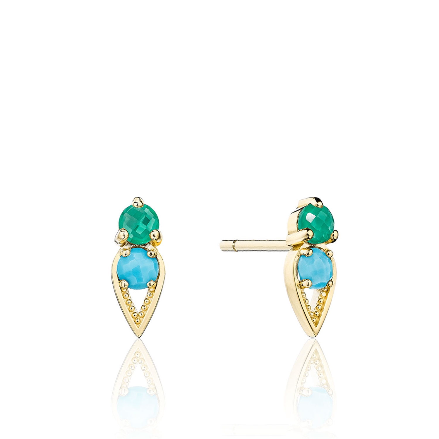Tacori SE2554849FY Petite Open Crescent Earrings with Turquoise