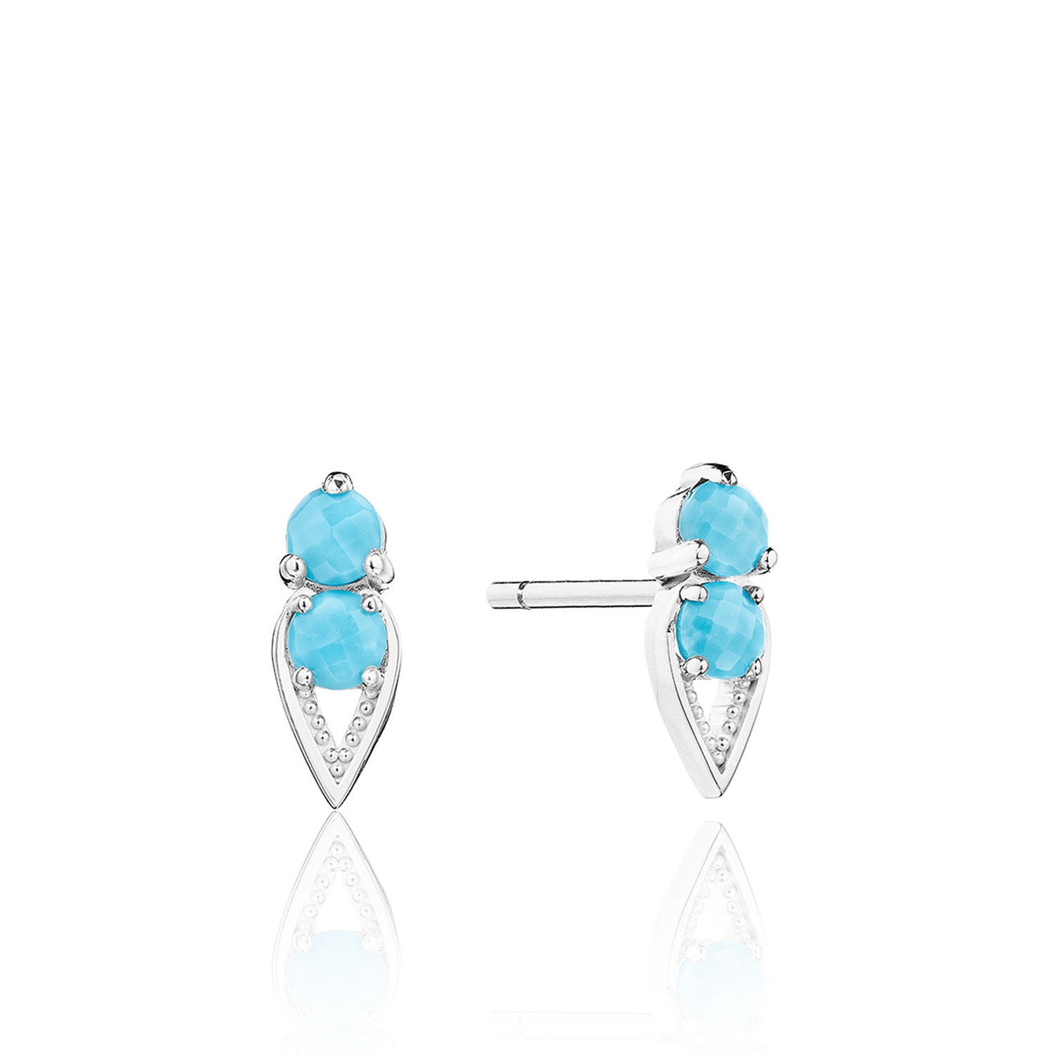 Tacori SE25548 Petite Open Crescent Earrings with Turquoise