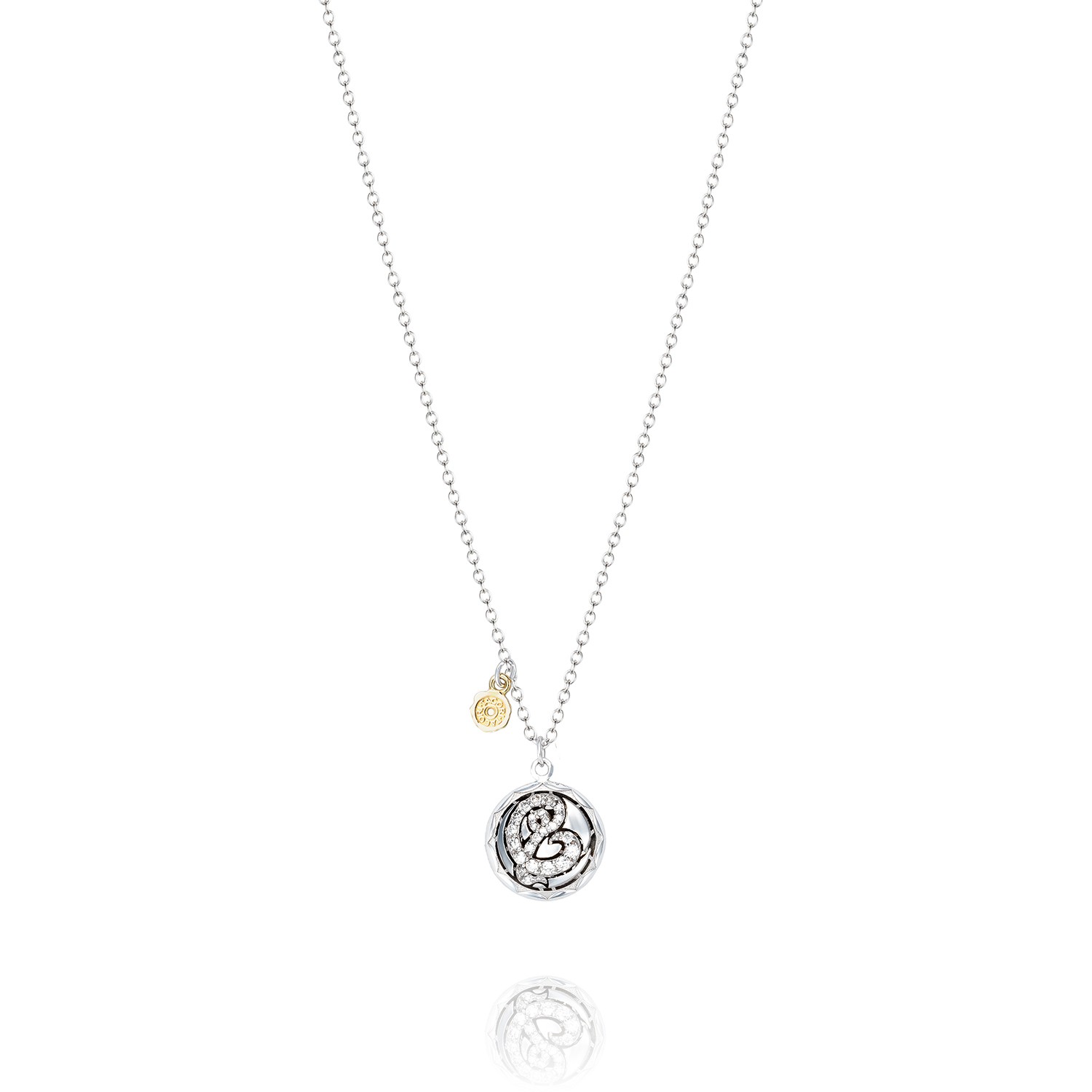 Letters Pave Monogram Necklace 