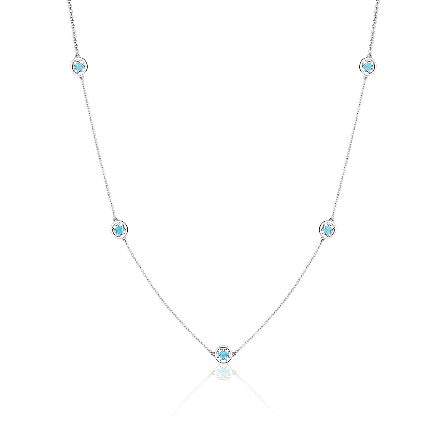 Tacori SN24248 5-Station Petite Gemstone Necklace with Turquoise