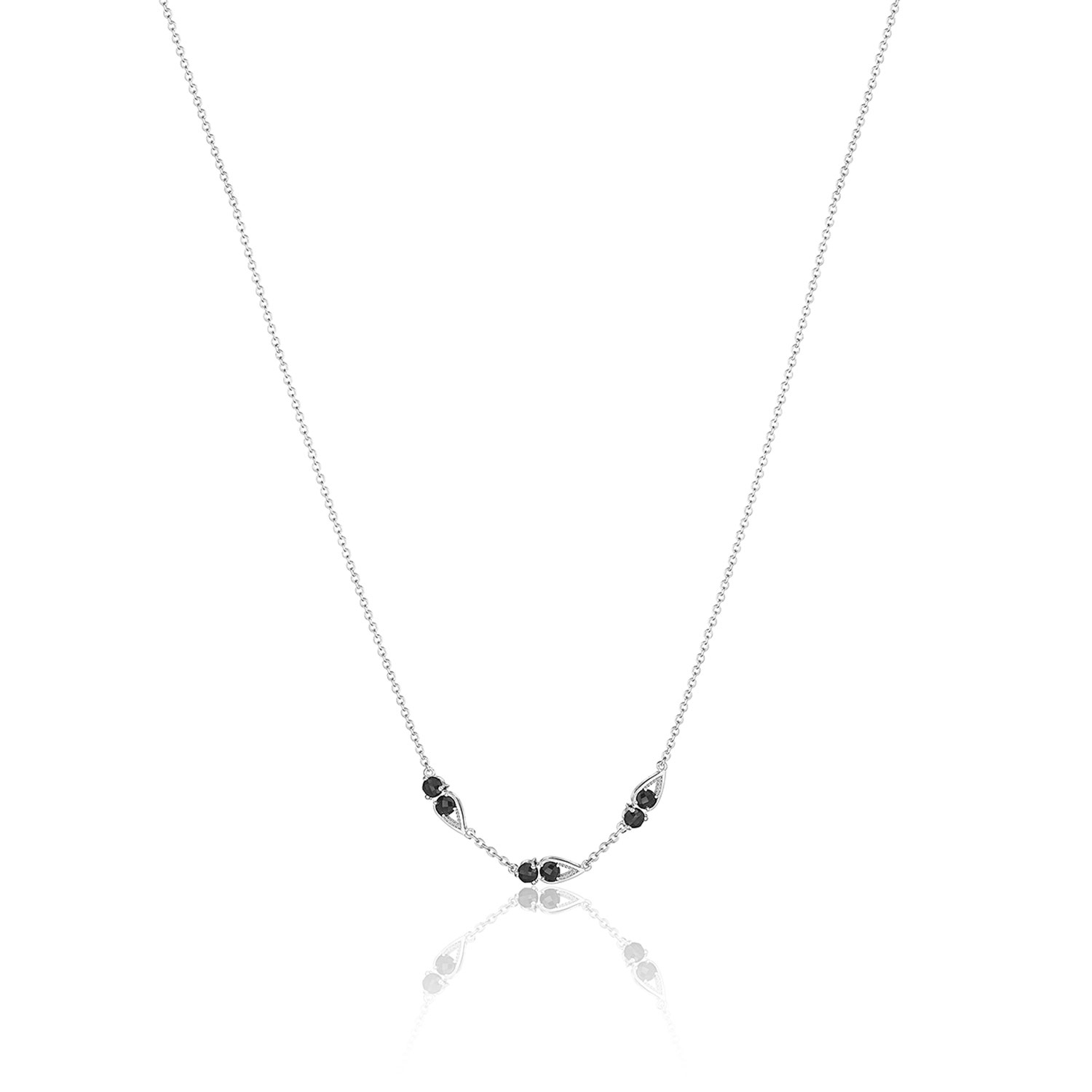 Tacori SN24319 Petite Open Crescent Gemstone Necklace with Black Onyx