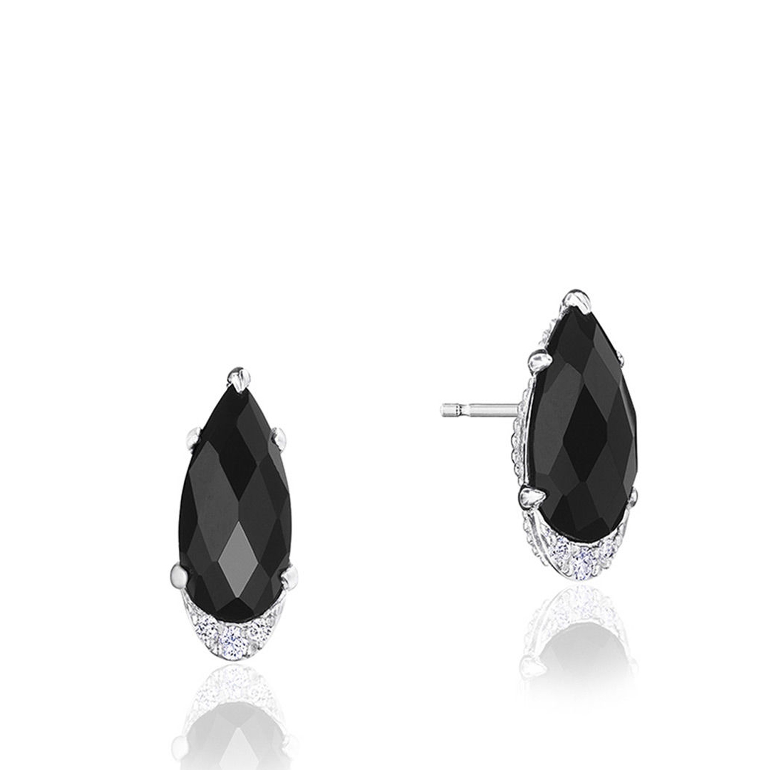 Tacori SE25019 Pear-Shaped Gem Earrings with Black Onyx
