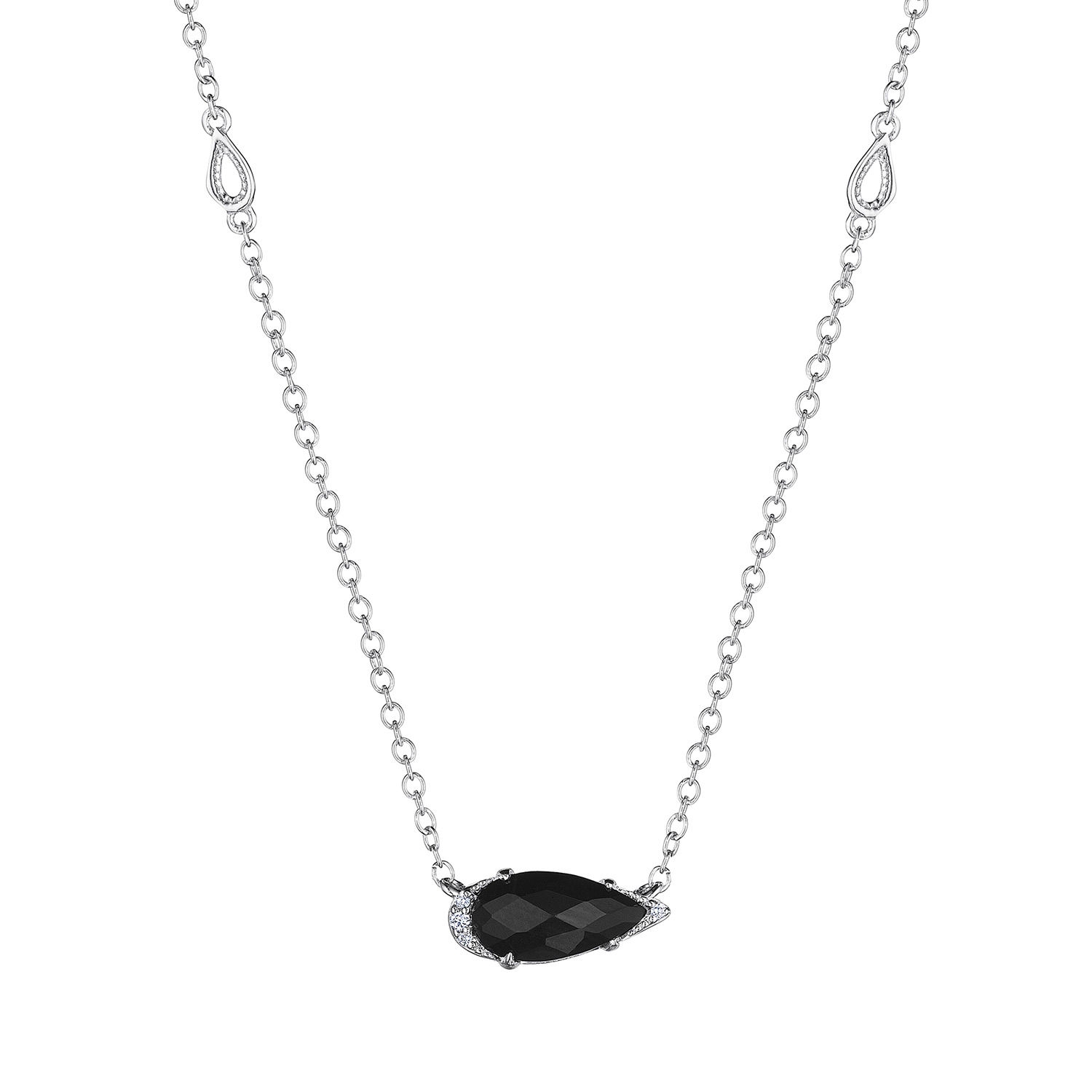Tacori SN23519 Solitaire Pear-Shaped Gem Necklace with Black Onyx