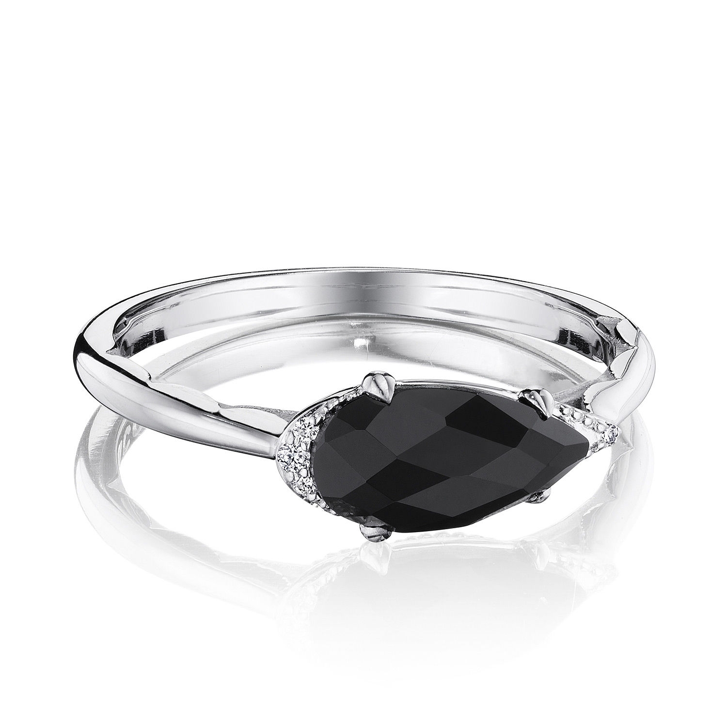 Tacori SR23319 Solitaire Pear-Shaped Ring with Black Onyx