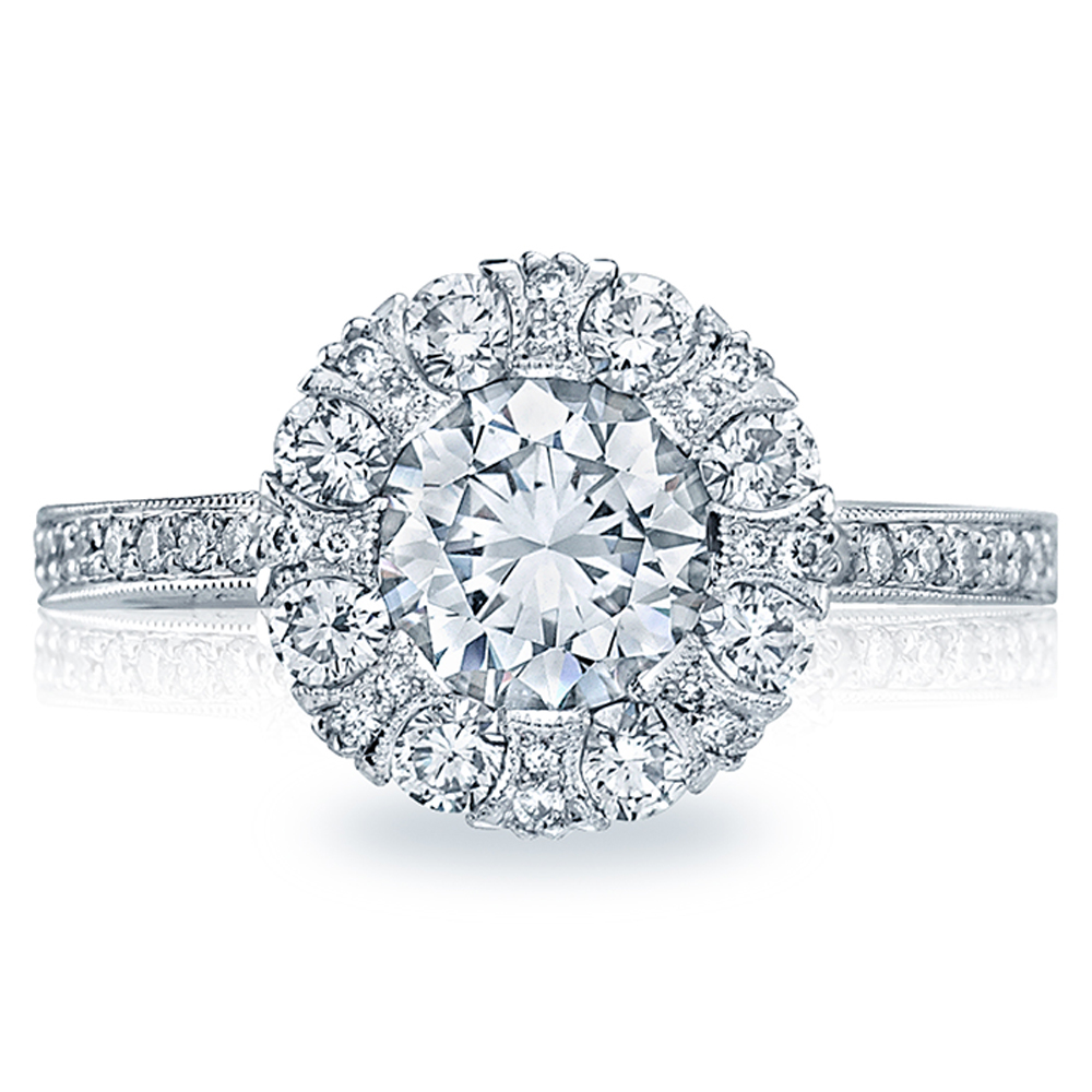 Simply Tacori 18 Karat Diamond Solitaire Engagement Ring 2642RD65