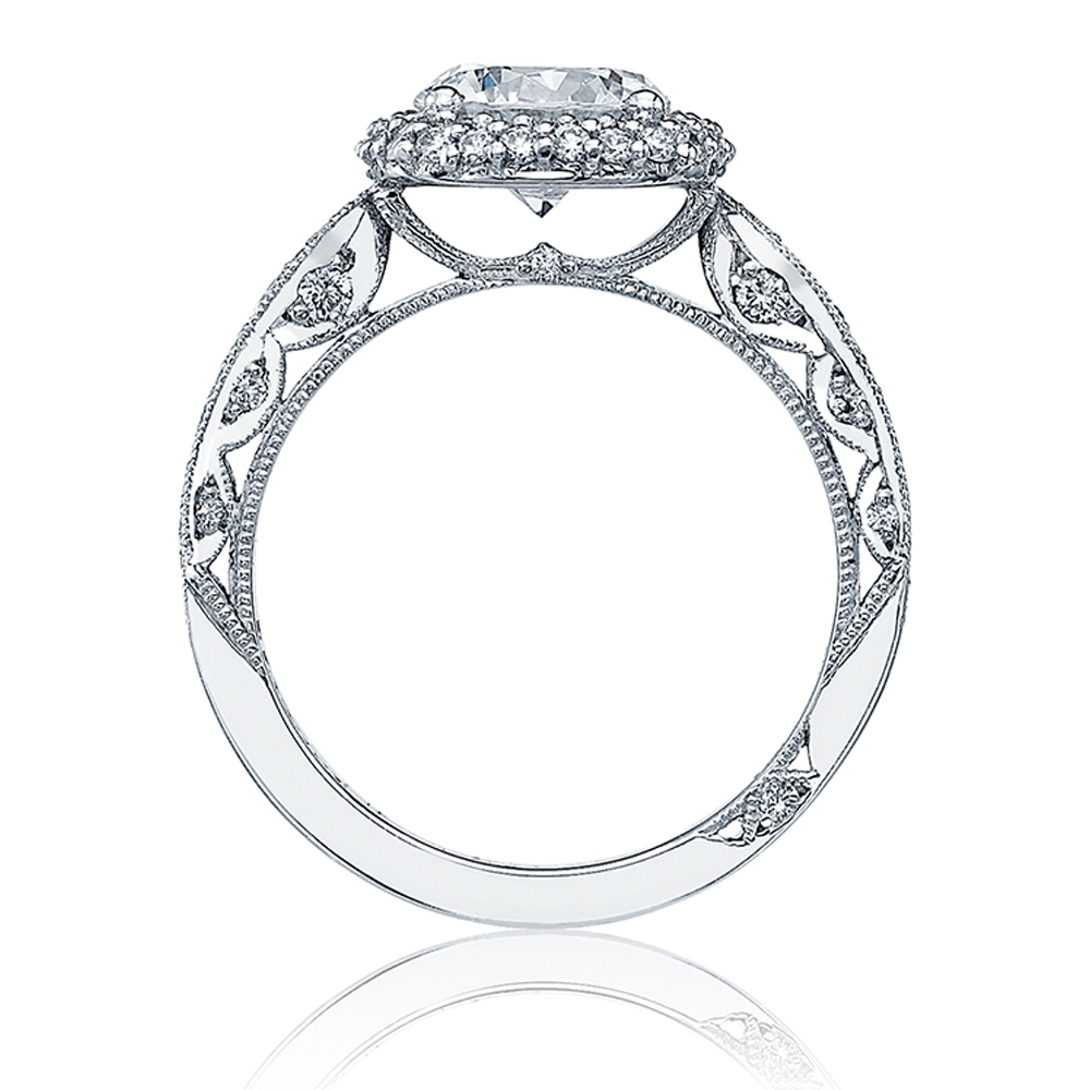 HT2518CU75 Tacori Crescent Platinum Engagement Ring