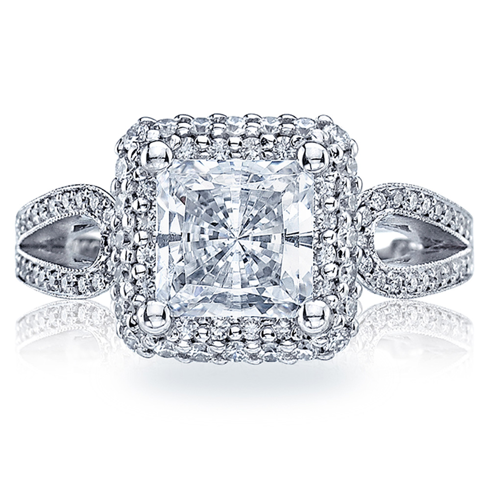 HT2518PR75 Tacori Crescent Platinum Engagement Ring