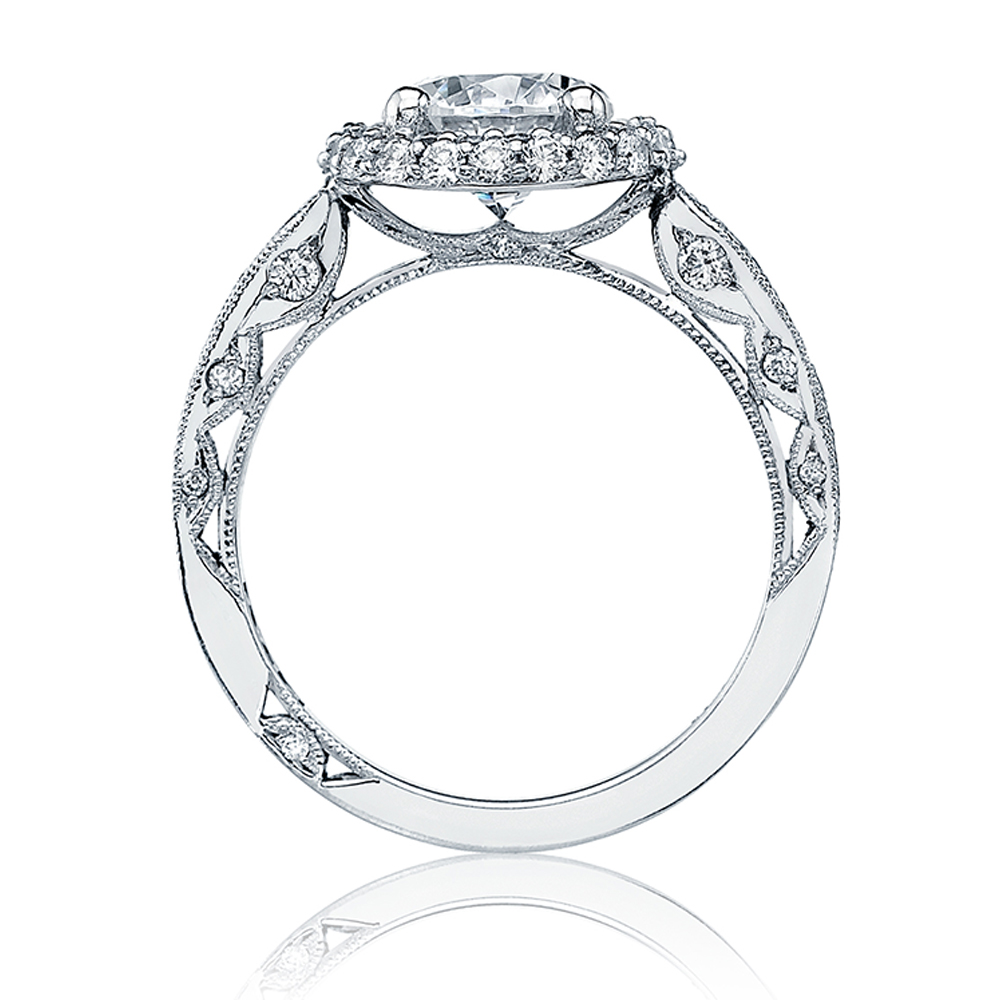 HT2518RD75 Tacori Crescent Platinum Engagement Ring