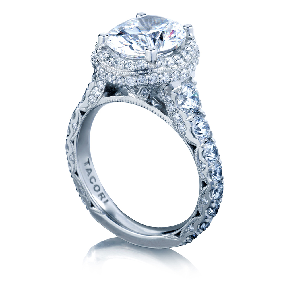 Tacori HT2624OV10X85 Platinum RoyalT Engagement Ring TQ Diamonds