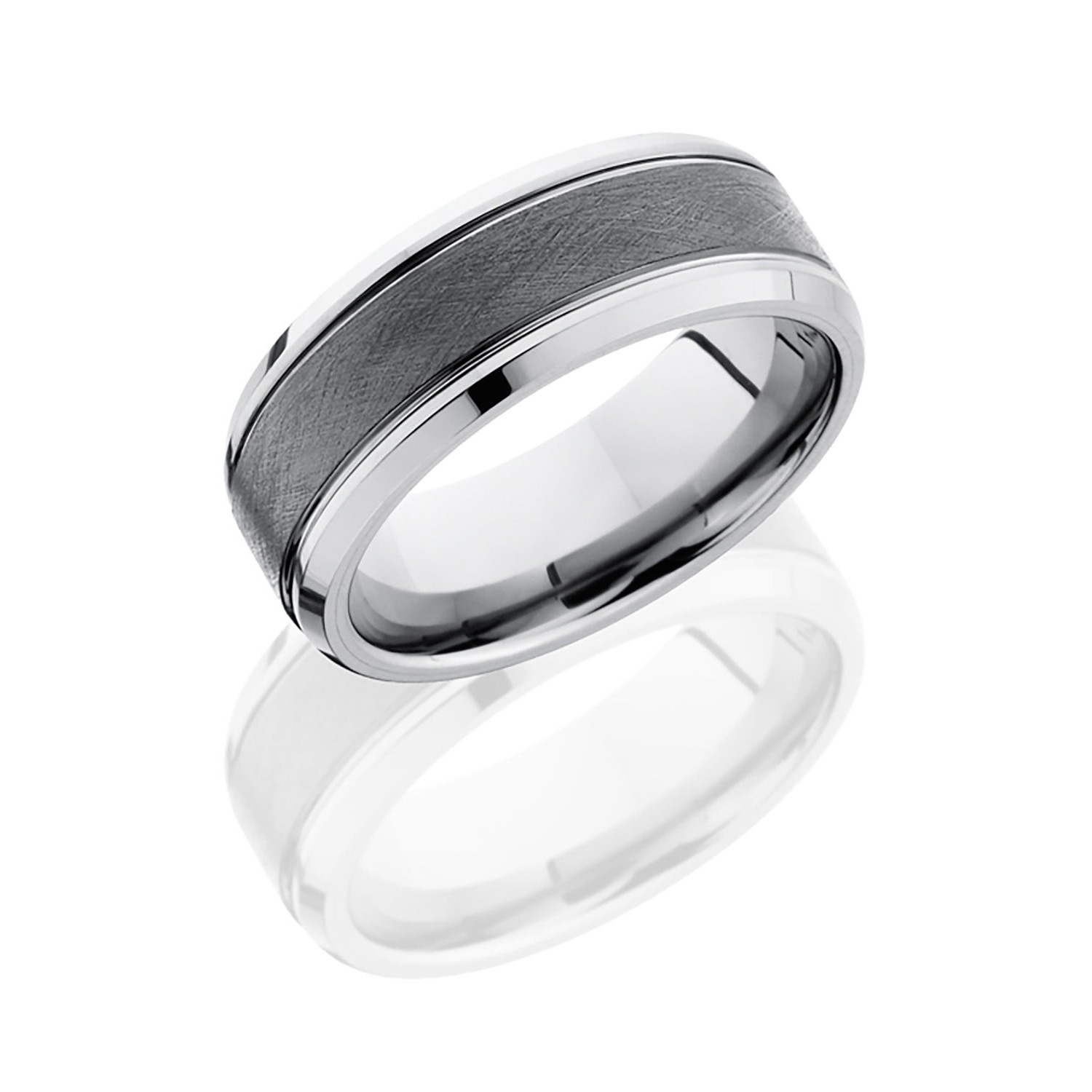 Lashbrook TCR9090 WIRE-POLISH Tungsten Ceramic Wedding Ring or Band