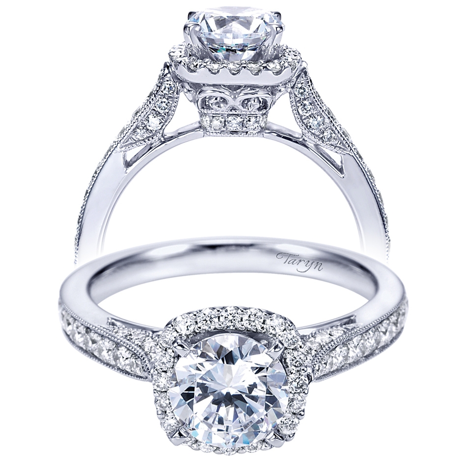 Taryn 14k White Gold Round Halo Engagement Ring TE6989W44JJ