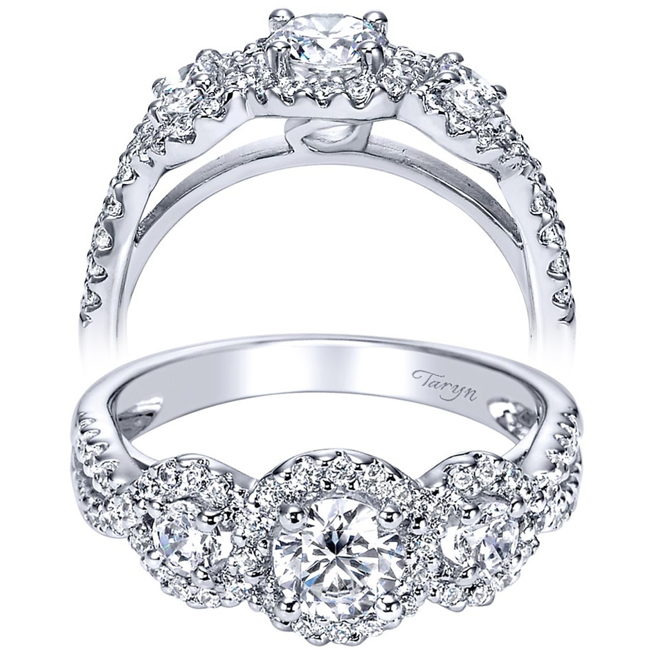 Taryn 14k White Gold Round Halo Engagement Ring TE95339W44JJ