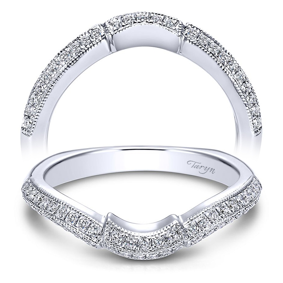 Taryn 14 Karat White Gold Curved Wedding Band TW6117W44JJ