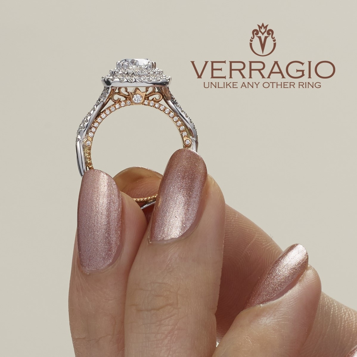Verragio Venetian-5066CU-2WR Platinum Engagement Ring Alternative View 3