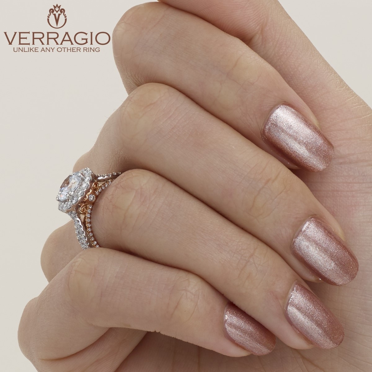 Verragio Venetian-5068R-2WR Platinum Engagement Ring Alternative View 4