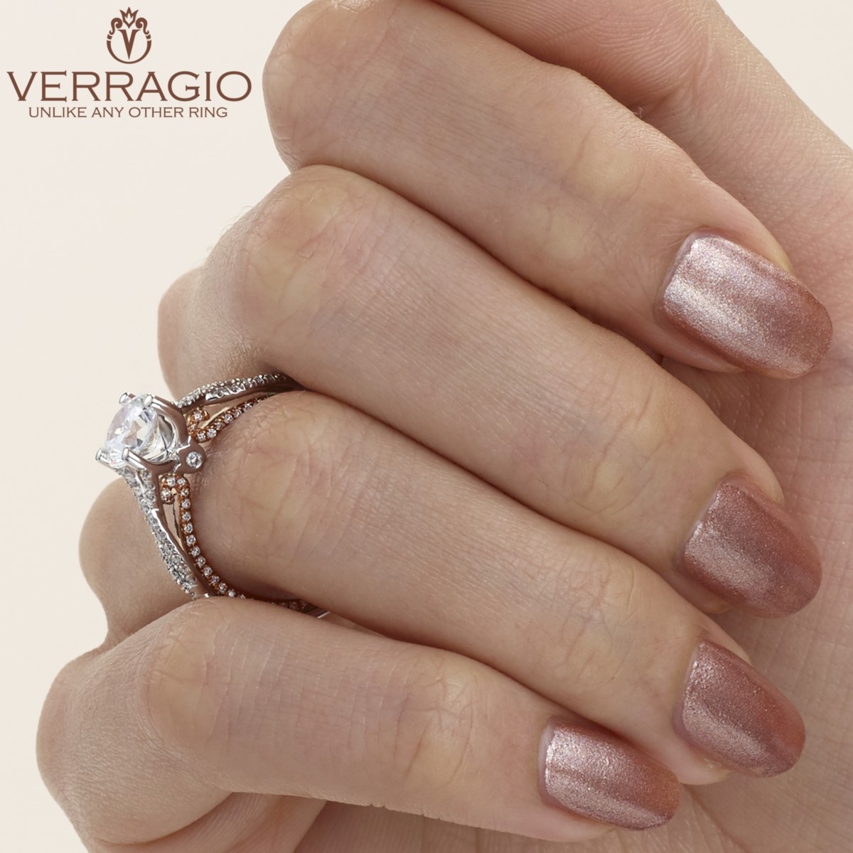Verragio Couture-0421DR-TT Platinum Engagement Ring