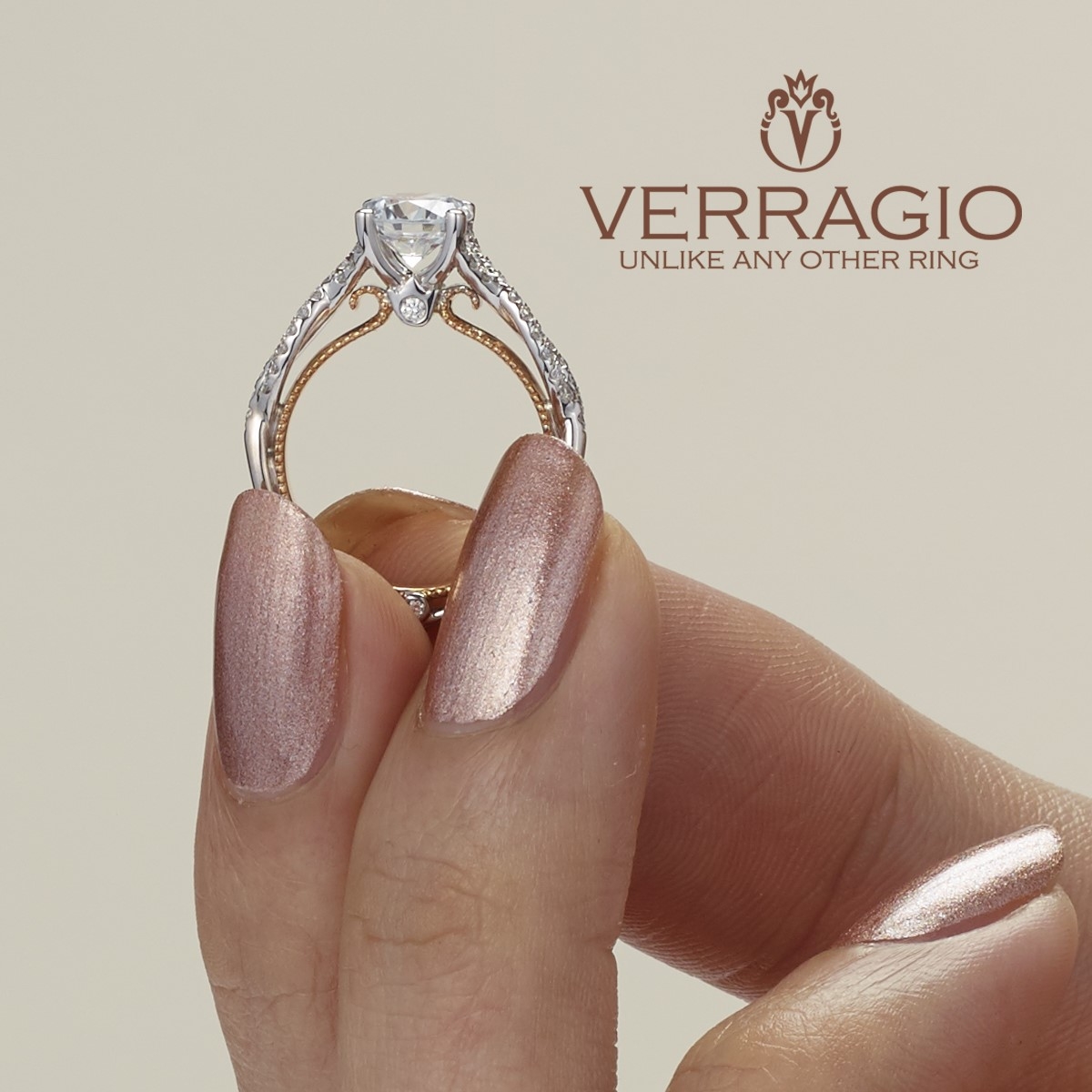 Verragio Couture-0421R-TT Platinum Engagement Ring Alternative View 4