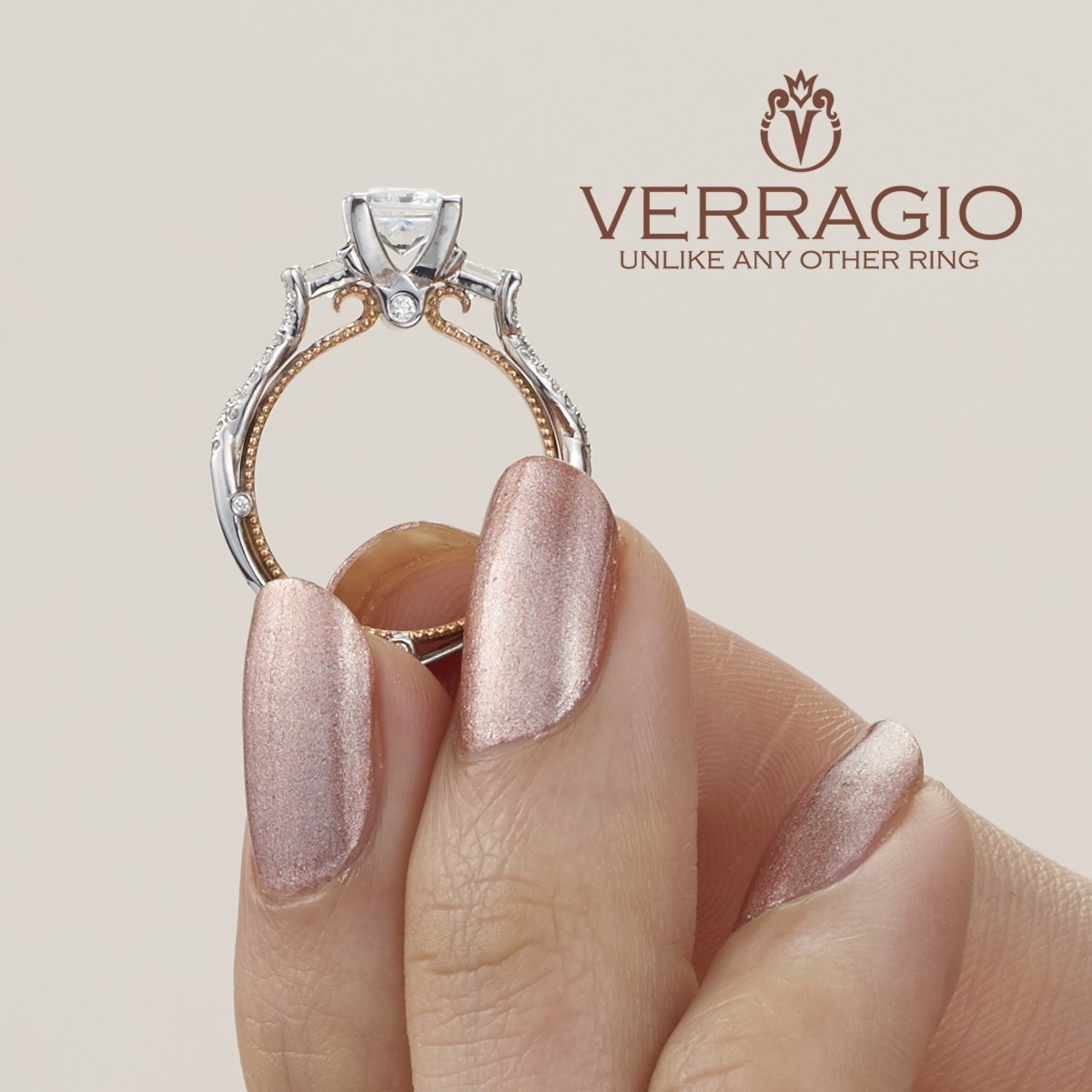 Verragio Couture-0423P-TT Platinum Engagement Ring Alternative View 3