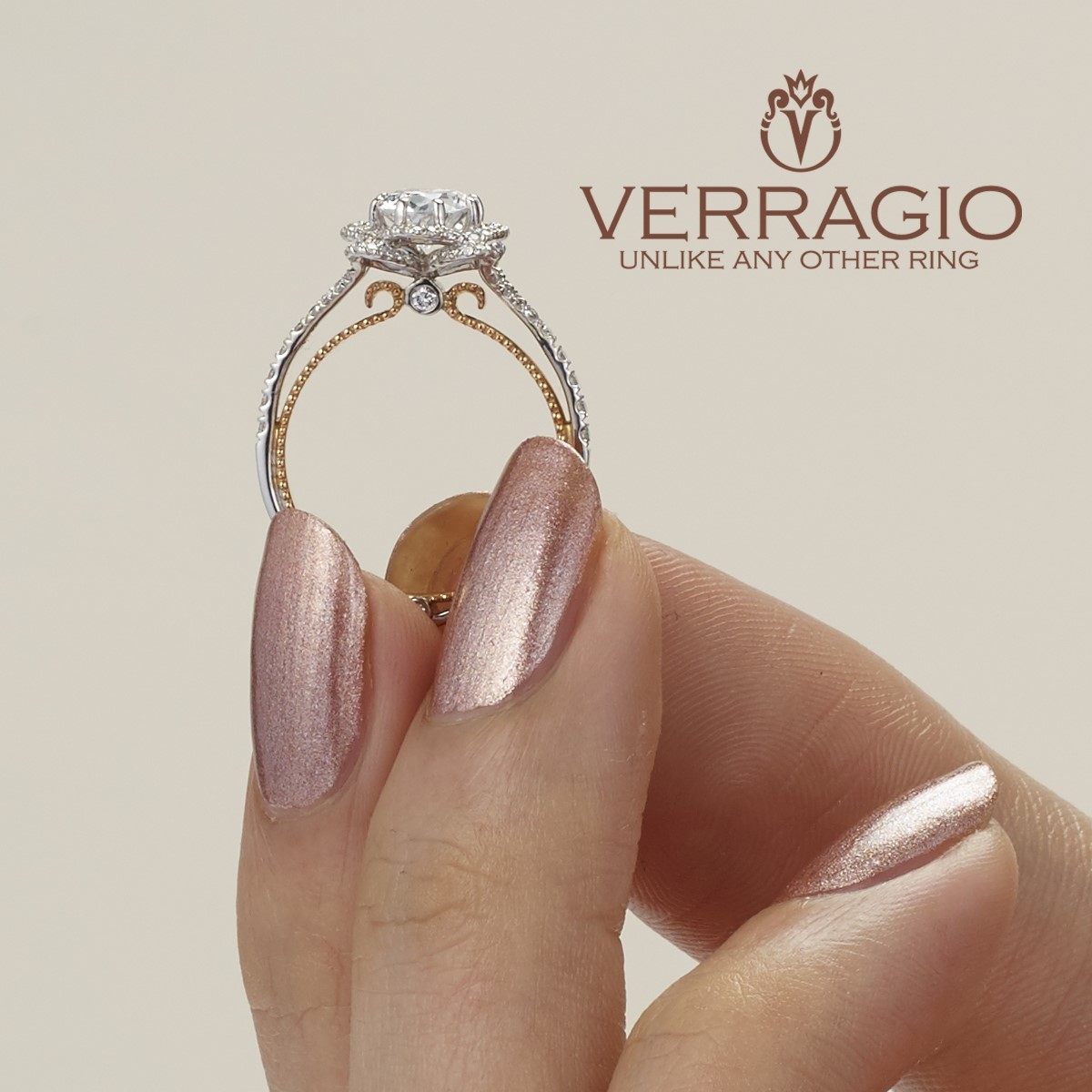 Verragio Couture-0426OV-TT 18 Karat Engagement Ring