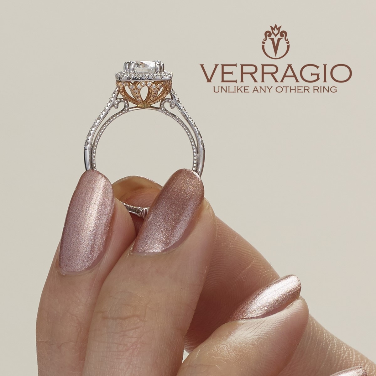 Verragio Couture-0433CU-TT 14 Karat Engagement Ring