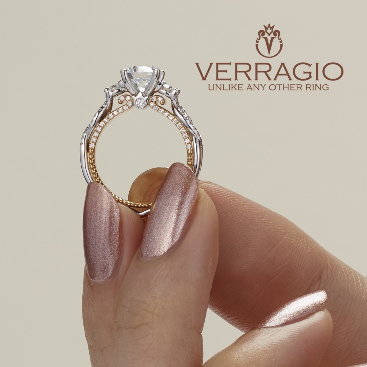 Verragio Couture-0450R-2WR Platinum Engagement Ring Alternative View 3