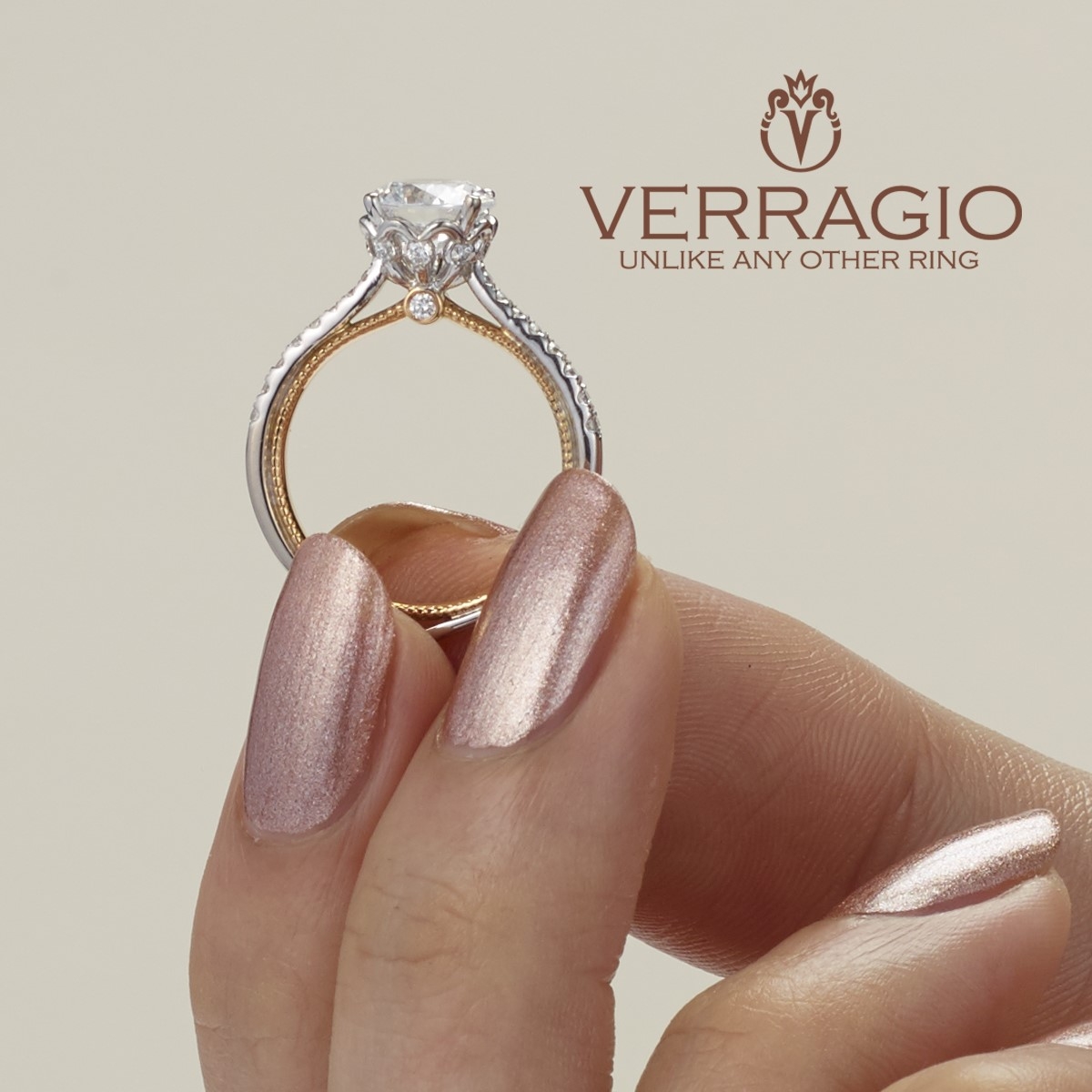 Verragio Couture-0456R-2WR Platinum Engagement Ring