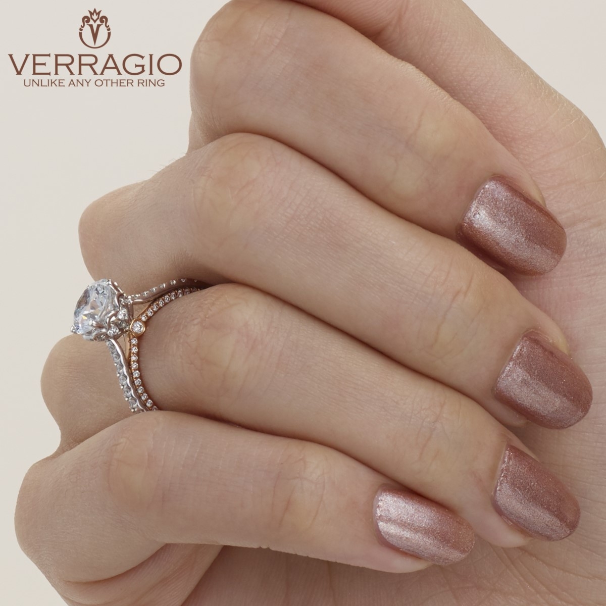 Verragio Couture-0456RD-2WR Platinum Engagement Ring Alternative View 4