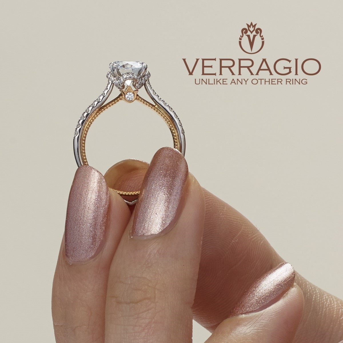 Verragio Couture-0457R-2WR 14 Karat Engagement Ring Alternative View 3
