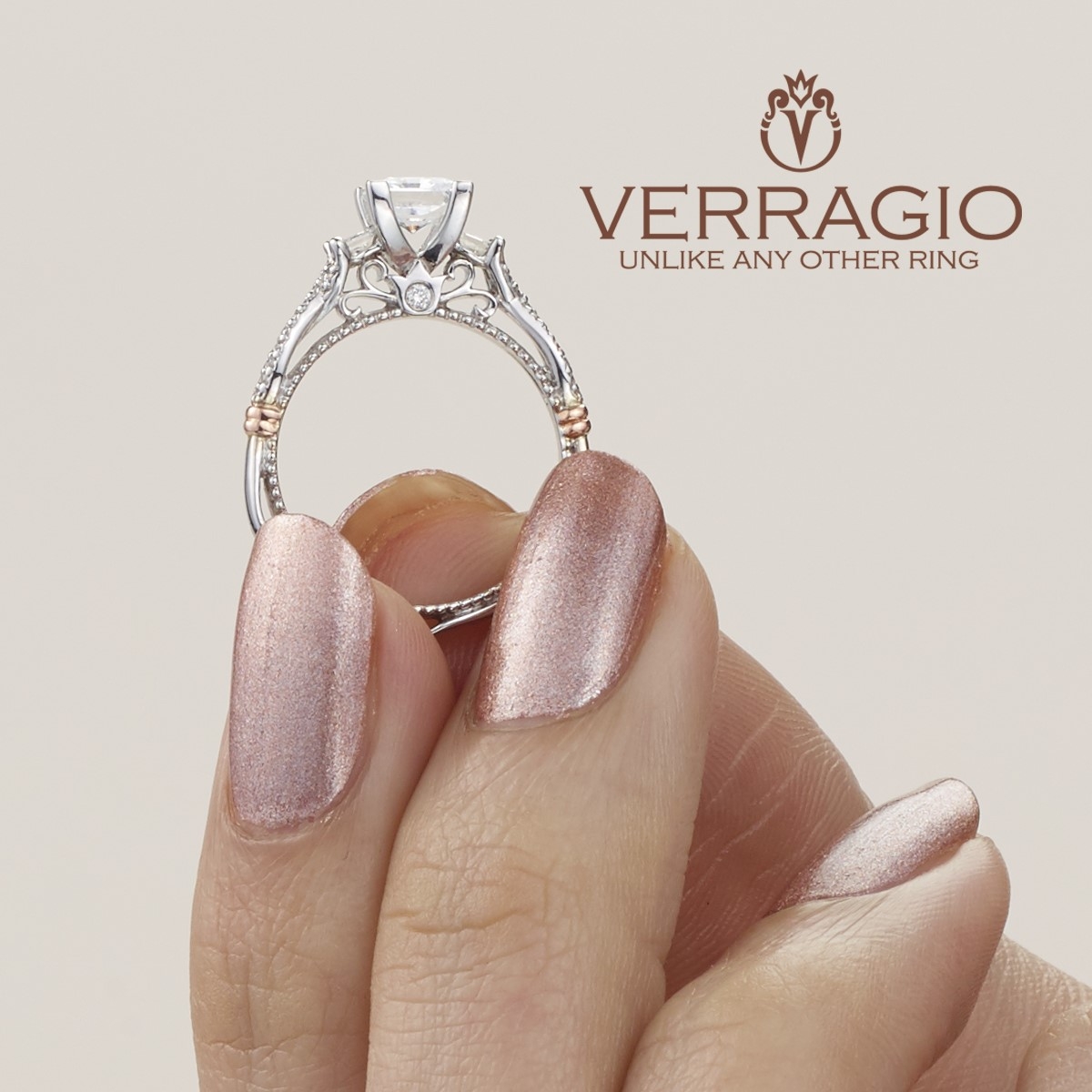 Verragio Parisian-129P 14 Karat Engagement Ring Alternative View 3