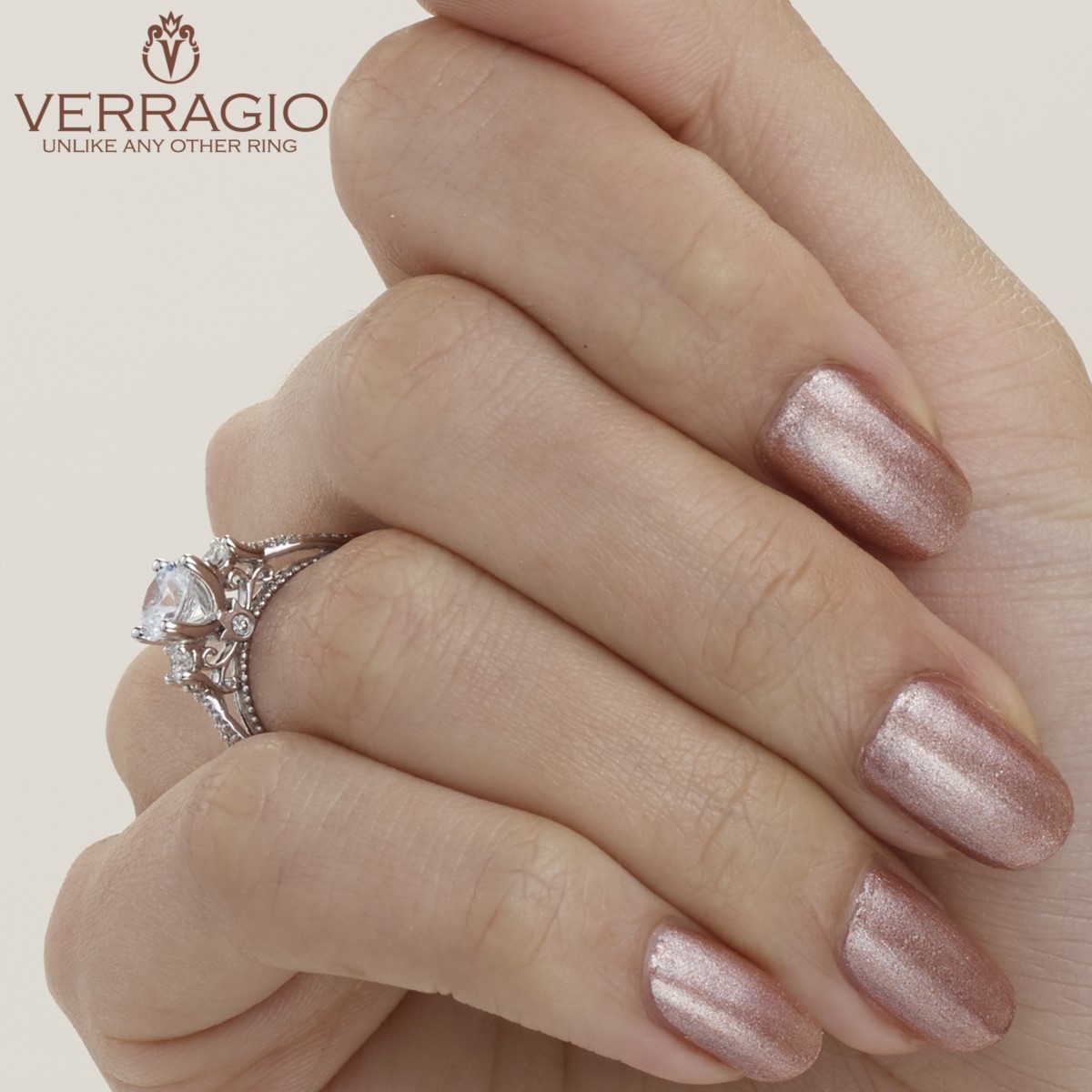 Verragio Parisian-129R Platinum Engagement Ring Alternative View 5