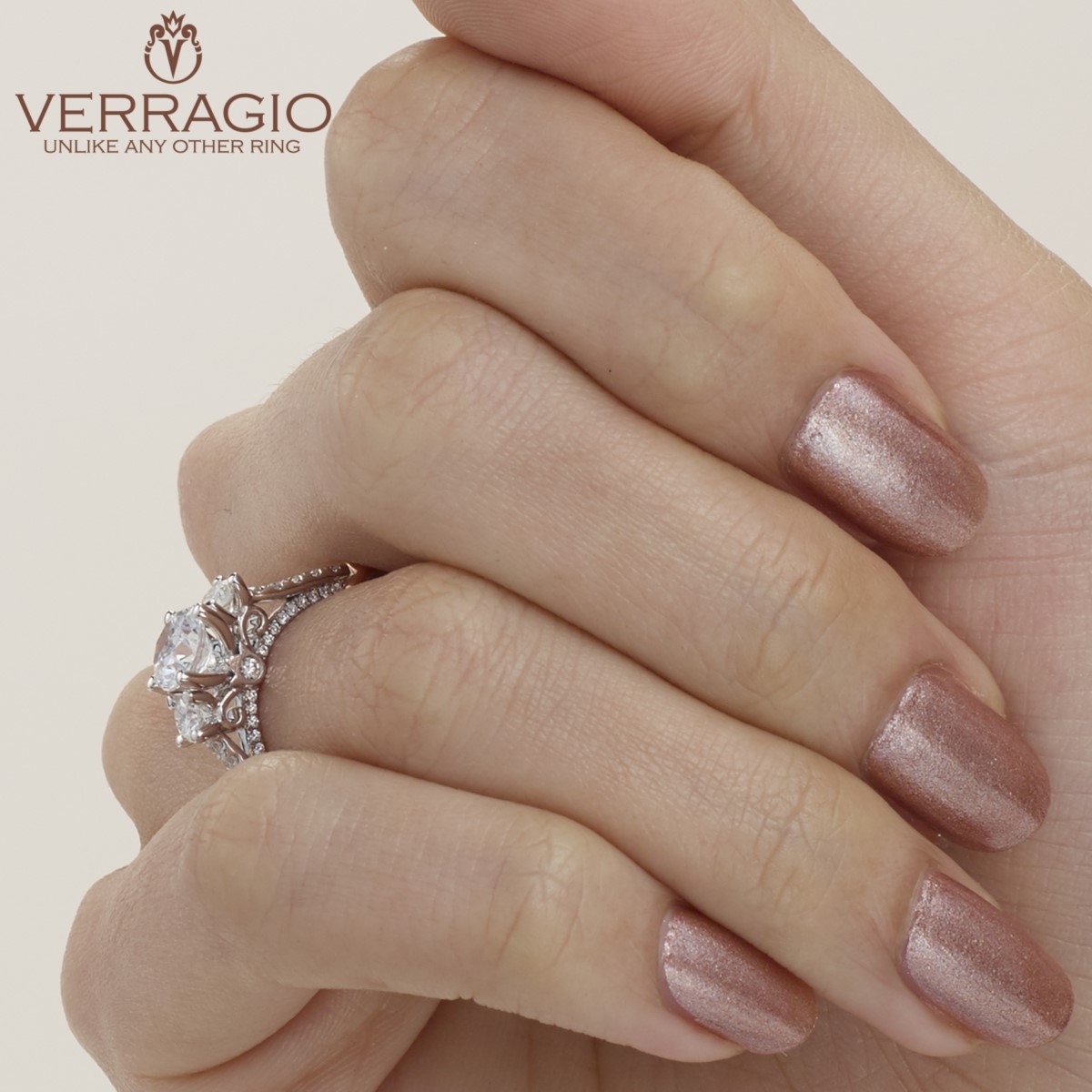Verragio Parisian-139R Platinum Engagement Ring Alternative View 7