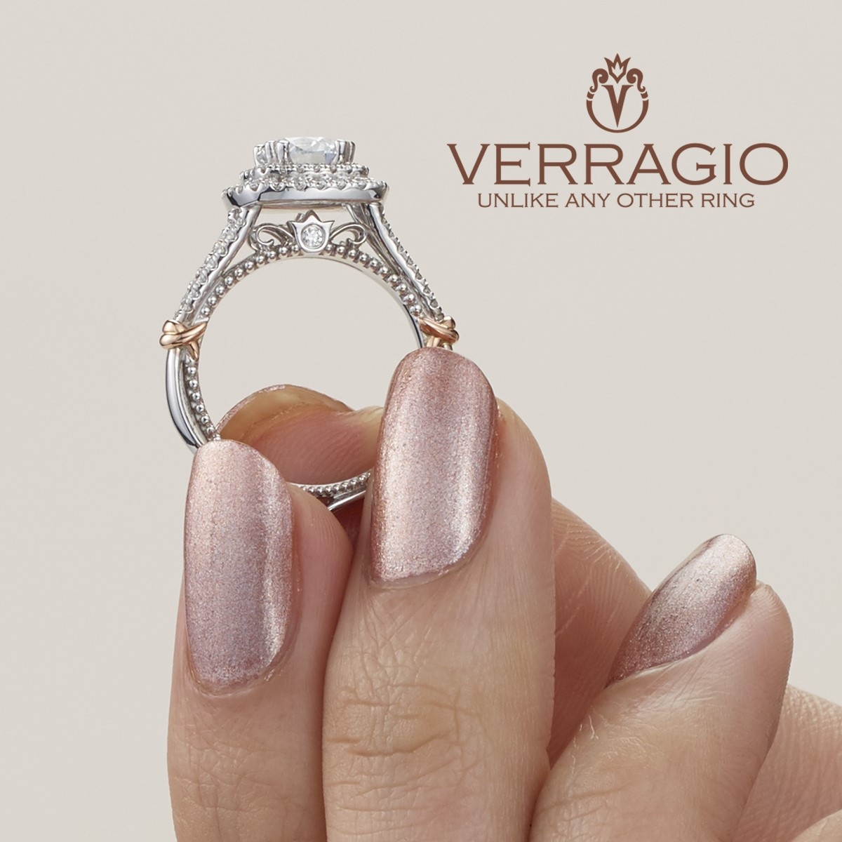 Verragio Parisian-142CU Platinum Engagement Ring Alternative View 3