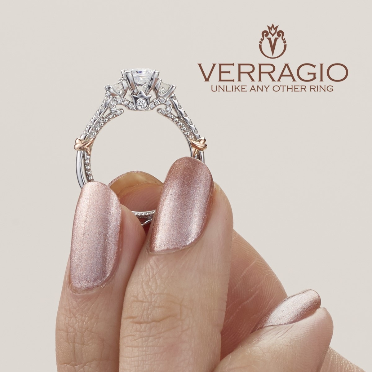 Verragio Parisian-143P Platinum Engagement Ring Alternative View 2