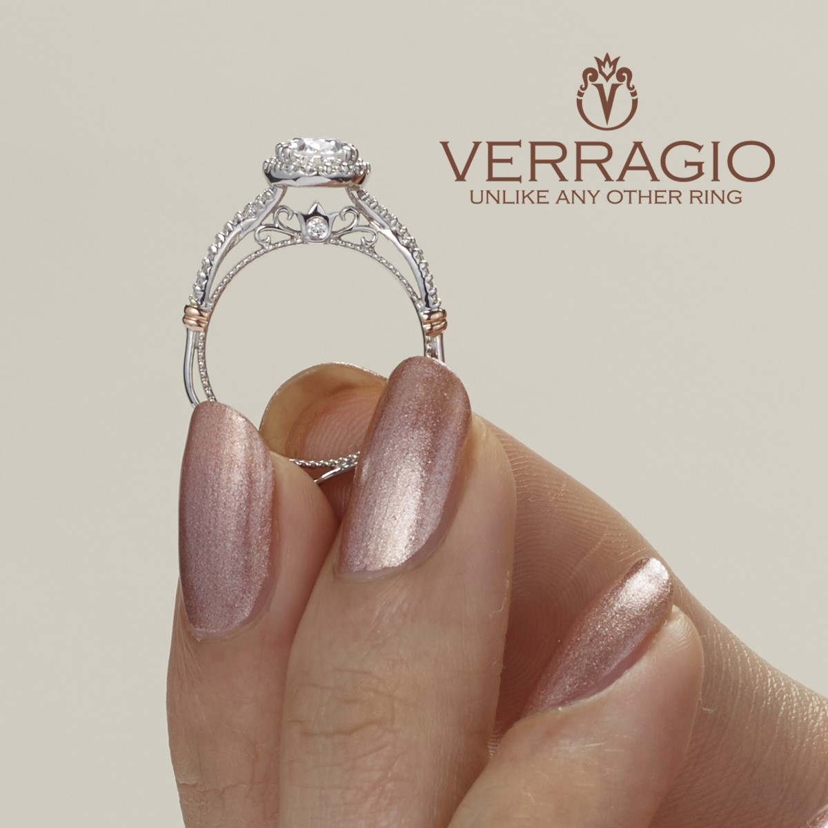 Verragio Parisian-152OV Platinum Engagement Ring