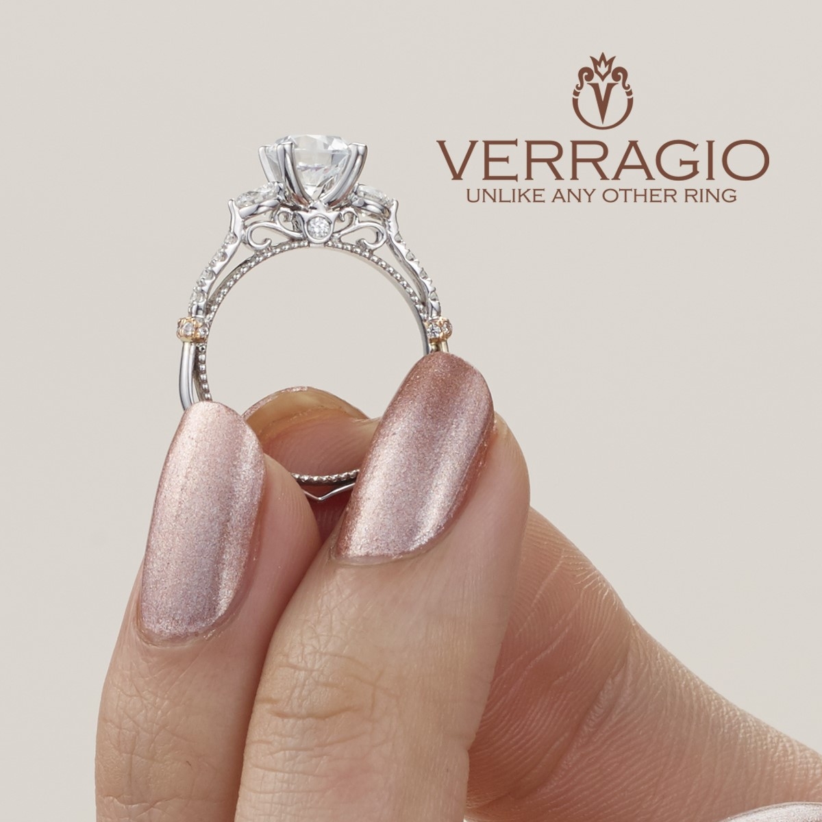 Verragio Parisian-DL-124R 14 Karat Engagement Ring Alternative View 4