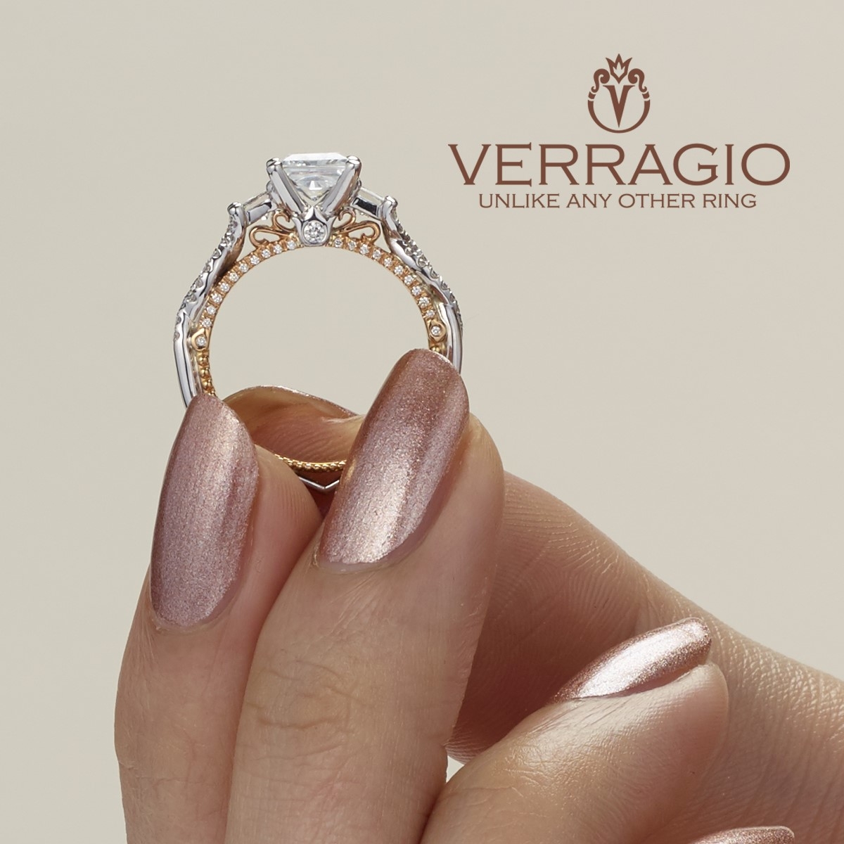 Verragio Venetian-5069P-2WR Platinum Engagement Ring