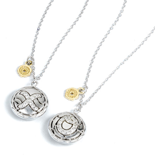 Letters Pave Monogram Necklace 