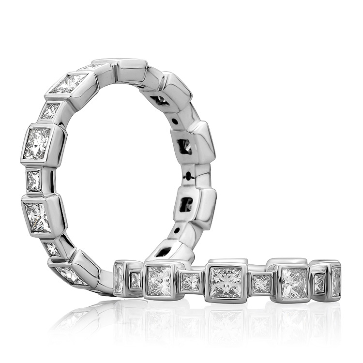 A.JAFFE Platinum Diamond Wedding Ring / Band WR0858