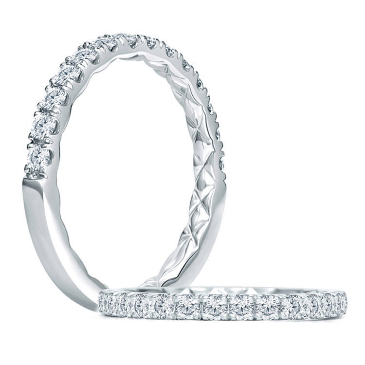 A.JAFFE Platinum Classic Diamond Wedding / Anniversary Ring WR1027Q