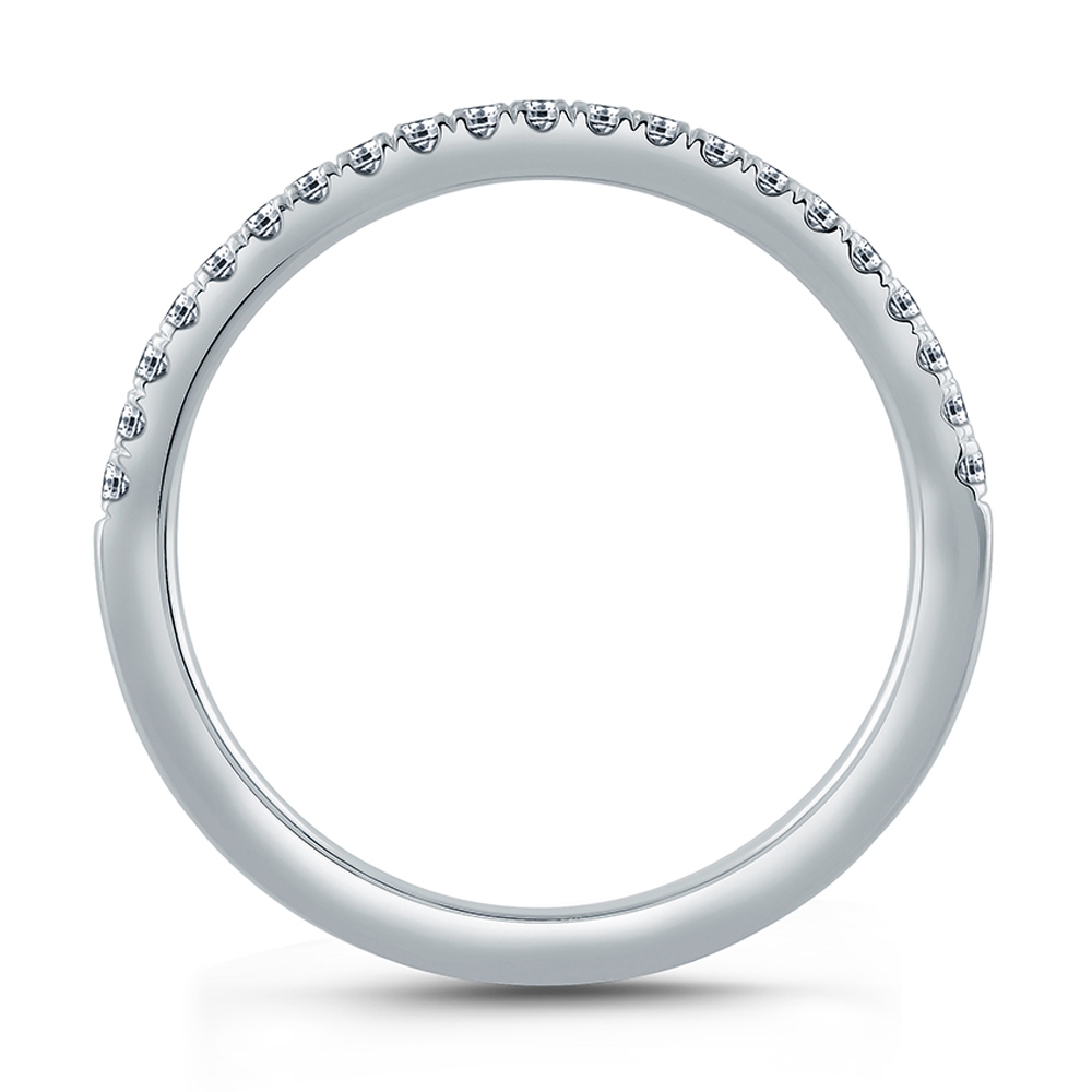 A.JAFFE Platinum Classic Diamond Stackable Ring WR1044 Alternative View 1