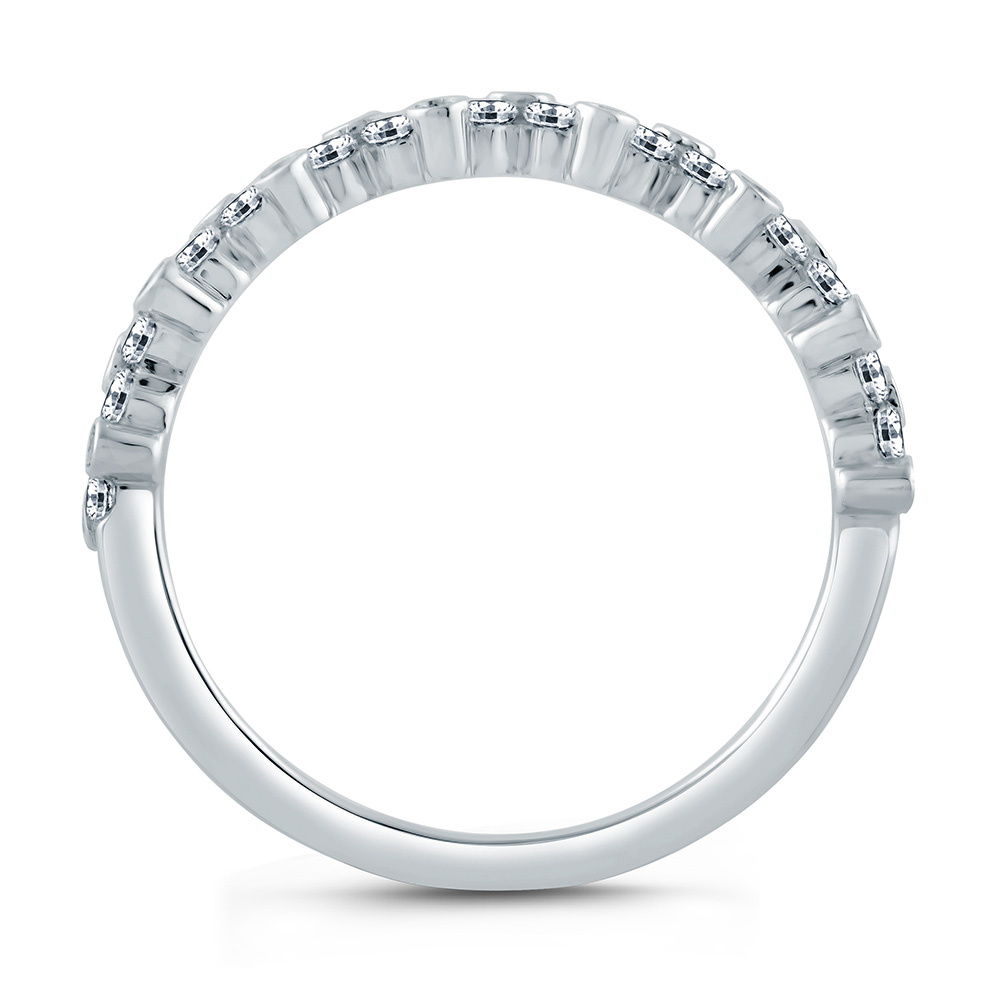 A.JAFFE Platinum Classic Diamond Stackable Ring WR1058